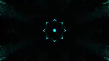 Renkli simetriyle gezgin kaleydoskop hareketi