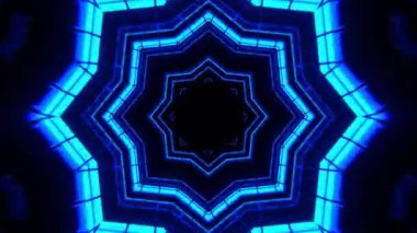 Renkli simetriyle gezgin kaleydoskop hareketi