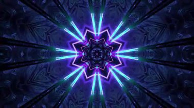 Renkli simetriyle gezgin kaleydoskop hareketi