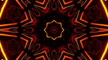 Renkli simetriyle gezgin kaleydoskop hareketi