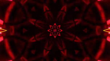 Renkli simetriyle gezgin kaleydoskop hareketi