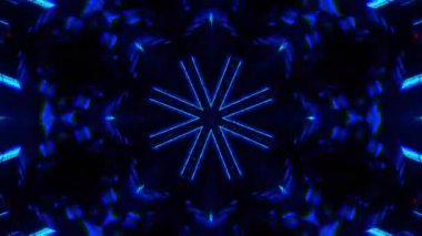 Renkli simetriyle gezgin kaleydoskop hareketi