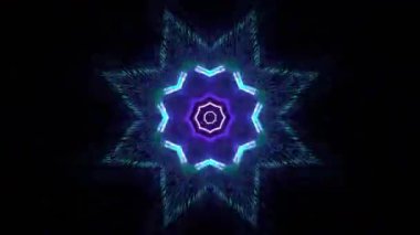 Renkli simetriyle gezgin kaleydoskop hareketi