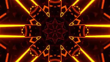 Renkli simetriyle gezgin kaleydoskop hareketi