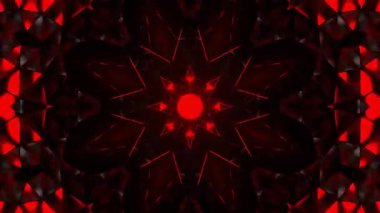 Renkli simetriyle gezgin kaleydoskop hareketi