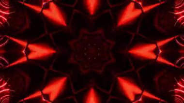 Renkli simetriyle gezgin kaleydoskop hareketi