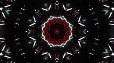 Renkli simetriyle gezgin kaleydoskop hareketi