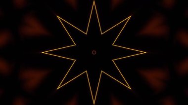 Renkli simetriyle gezgin kaleydoskop hareketi