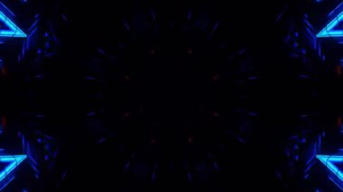 Renkli simetriyle gezgin kaleydoskop hareketi