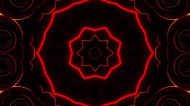 Renkli simetriyle gezgin kaleydoskop hareketi