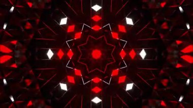 Renkli simetriyle gezgin kaleydoskop hareketi