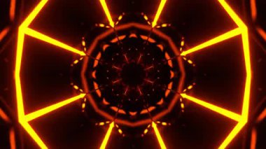 Renkli simetriyle gezgin kaleydoskop hareketi