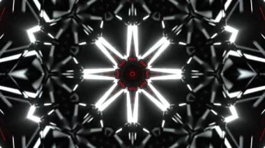 Renkli simetriyle gezgin kaleydoskop hareketi