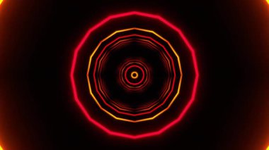 Renkli simetriyle gezgin kaleydoskop hareketi