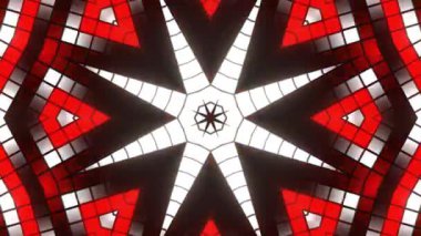 Renkli simetriyle gezgin kaleydoskop hareketi