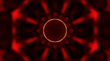 Renkli simetriyle gezgin kaleydoskop hareketi