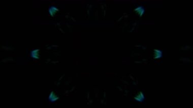 Renkli simetriyle gezgin kaleydoskop hareketi