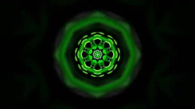 Renkli simetriyle gezgin kaleydoskop hareketi