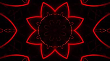 Renkli simetriyle gezgin kaleydoskop hareketi