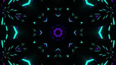 Renkli simetriyle gezgin kaleydoskop hareketi