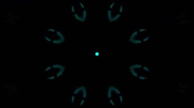 Renkli simetriyle gezgin kaleydoskop hareketi