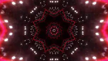 Renkli simetriyle gezgin kaleydoskop hareketi