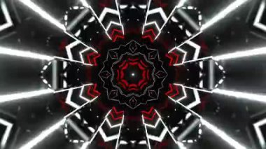 Renkli simetriyle gezgin kaleydoskop hareketi