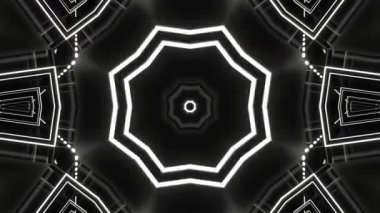 Renkli simetriyle gezgin kaleydoskop hareketi