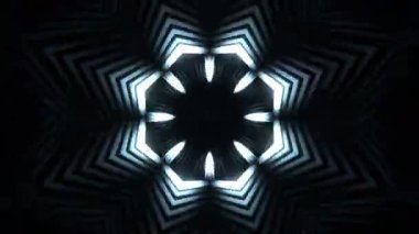 Renkli simetriyle gezgin kaleydoskop hareketi