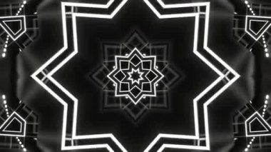 Renkli simetriyle gezgin kaleydoskop hareketi