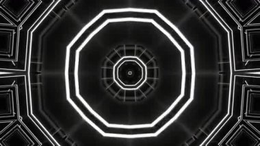 Renkli simetriyle gezgin kaleydoskop hareketi