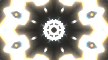 Renkli simetriyle gezgin kaleydoskop hareketi