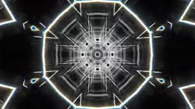 Renkli simetriyle gezgin kaleydoskop hareketi