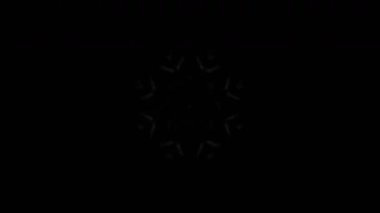 Renkli simetriyle gezgin kaleydoskop hareketi