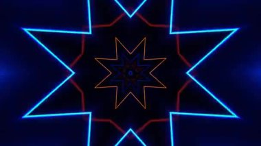 Renkli simetriyle gezgin kaleydoskop hareketi