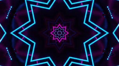 Renkli simetriyle gezgin kaleydoskop hareketi