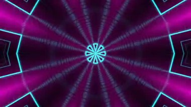 Renkli simetriyle gezgin kaleydoskop hareketi