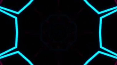 Renkli simetriyle gezgin kaleydoskop hareketi