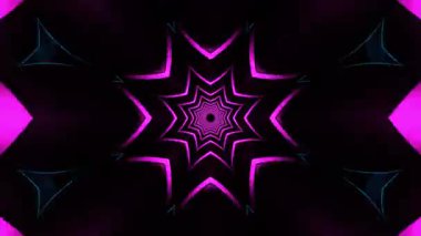 Renkli simetriyle gezgin kaleydoskop hareketi