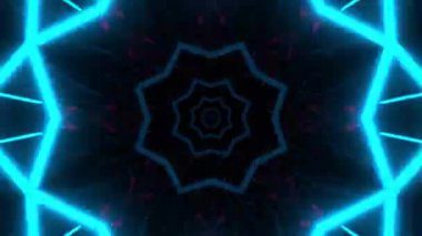 Renkli simetriyle gezgin kaleydoskop hareketi