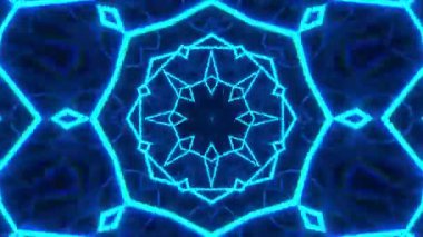 Renkli simetriyle gezgin kaleydoskop hareketi