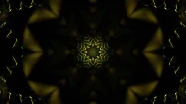 Renkli simetriyle gezgin kaleydoskop hareketi