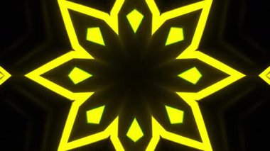 Renkli simetriyle gezgin kaleydoskop hareketi