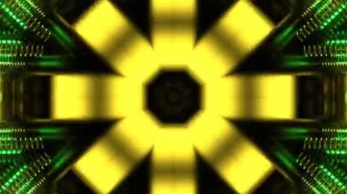 Renkli simetriyle gezgin kaleydoskop hareketi