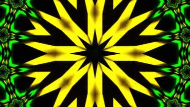 Renkli simetriyle gezgin kaleydoskop hareketi