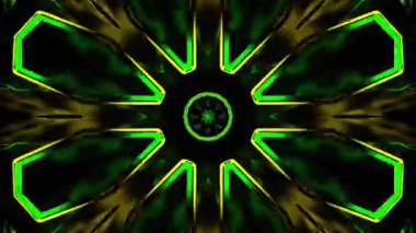 Renkli simetriyle gezgin kaleydoskop hareketi