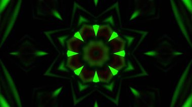 Renkli simetriyle gezgin kaleydoskop hareketi