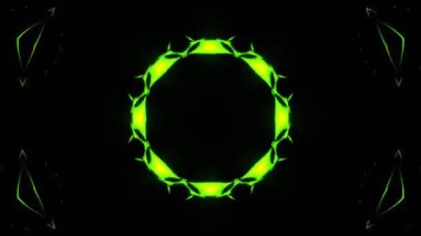 Renkli simetriyle gezgin kaleydoskop hareketi