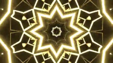 Renkli simetriyle gezgin kaleydoskop hareketi