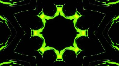 Renkli simetriyle gezgin kaleydoskop hareketi